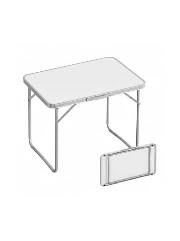 relaxdays 2 x Campingtisch in Weiß - (B)70 x (H)68,5 x (T)50 cm