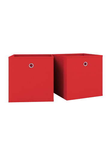 VCM  2er Set Faltbox Klappbox Aufbewahrungsbox Boxas in Rot