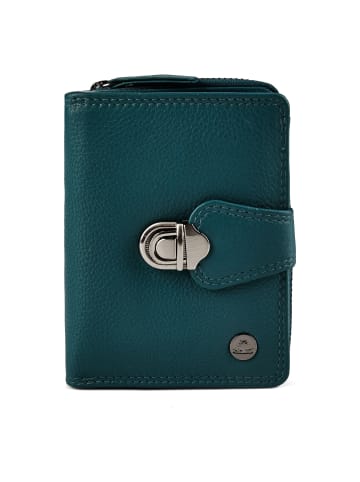 Greenburry Spongy Geldbörse Leder 9 cm in petrol