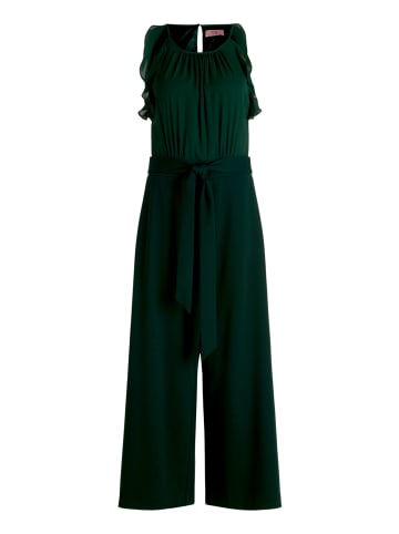 Vera Mont Jumpsuit mit Volant und Bindegürtel in Dark Moss
