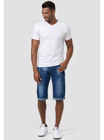 Forbest Denim Capri Jeans Shorts 3/4 Bermuda Sommer Hose Kurze in Blau