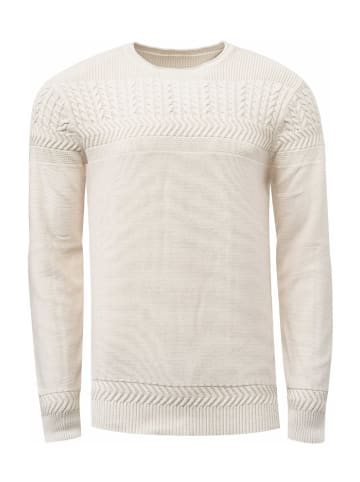Rusty Neal Vintage Feinstrick Rundhals Pullover in Ecru