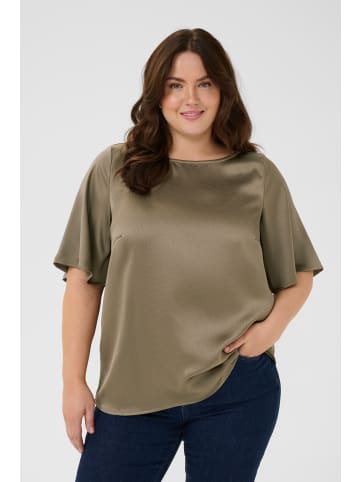 KAFFE curve Kurzarm-Bluse KCdina Regular fit in Morel