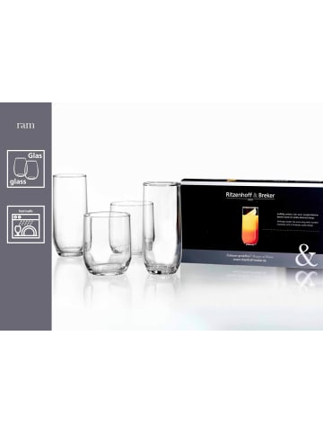 Ritzenhoff & Breker 3er Set Longdrinkgläser Ram in 315 ml in transparent
