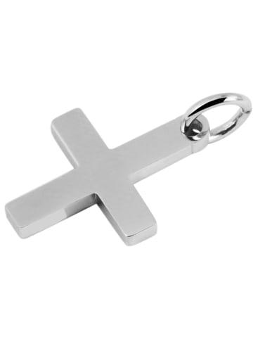Adeliás Unisex Anhänger – Kreuz Kreuzanhänger aus Edelstahl in silber