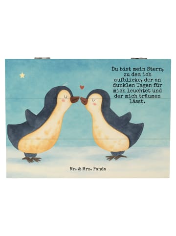 Mr. & Mrs. Panda Aufbewahrungsbox Pinguin Liebe Design mit Spruch in Weiß