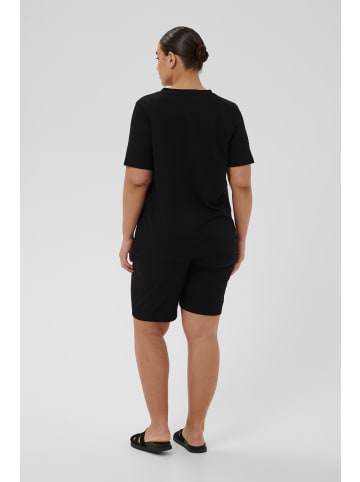 KAFFE curve T-Shirt kurzarm KCannia Loose fit in Black Deep