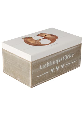 Mr. & Mrs. Panda Kiste Hochzeit Otter ohne Spruch in Weiß