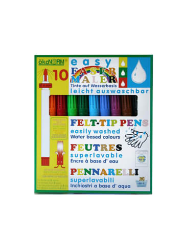 ÖkoNorm easy Fasermaler, 4mm, leicht auswaschbar - 10 Farben - ab 3 Jahren