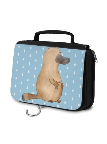 Mr. & Mrs. Panda kosmetiktäschchen Schnabeltier Mut ohne Spruch in Blau Pastell