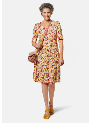 GOLDNER Elastisches Jerseykleid mit modischem Druck in bunt / geblümt