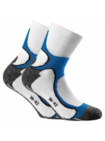 Rohner Socken 2er Pack in Weiß/Blau