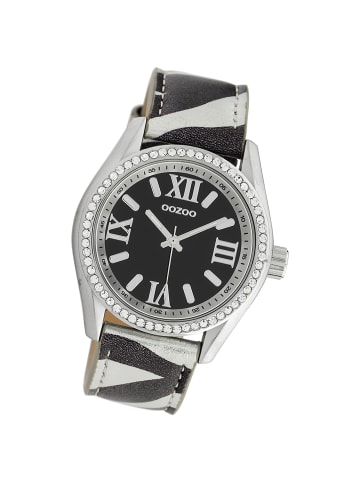 Oozoo Analog-Armbanduhr Oozoo Timepieces schwarz, weiß groß (ca. 40mm)