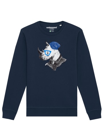 wat? Apparel Sweatshirt Nashorn in Dunkelblau