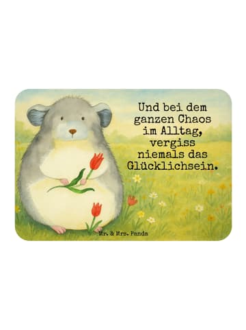 Mr. & Mrs. Panda Magnet Chinchilla Blume Design mit Spruch in Weiß