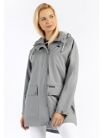 Schmuddelwedda Damen Oversized Regenmantel in Grau-280