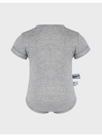 OrganicEra Baby Wickel-Kurzarmbody in Grey Melange