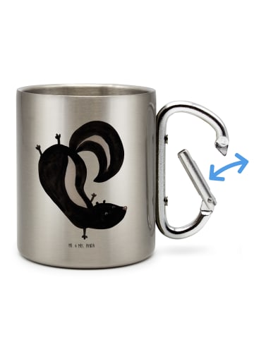 Mr. & Mrs. Panda Tasse Stinktier Handstand ohne Spruch in Silber