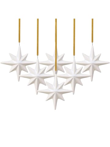like. by Villeroy & Boch 6er Set Ornamente Stern Winter Glow in in beige