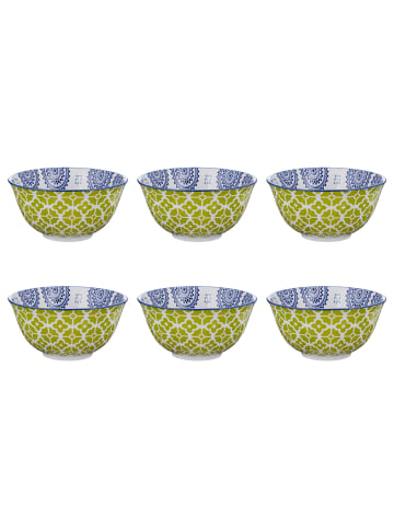 Butlers Schale ORNAMENTS 6er-Set in Blau-Grün
