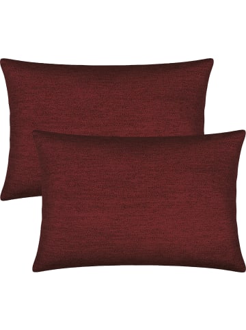 Erwin Müller Jacquard Kissenhülle 2er-Pack York in dunkelrot