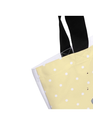 Mr. & Mrs. Panda Shopper Avocado Tanzen mit Spruch in Gelb Pastell