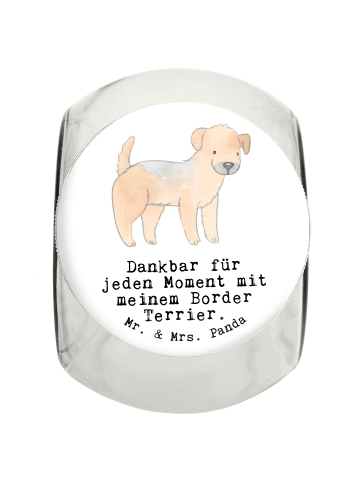 Mr. & Mrs. Panda Snackdose Border Terrier Moment mit Spruch in Weiß