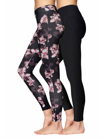 H.I.S Leggings in gemustert-schwarz, schwarz