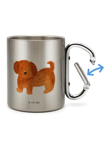 Mr. & Mrs. Panda Becher Hund Flauschig ohne Spruch in Silber