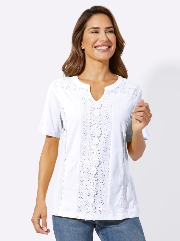 Sieh an! Kurzarm-Shirt in weiß