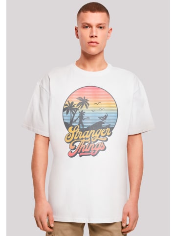 F4NT4STIC Oversize T-Shirt Stranger Things LA Gradient in weiß