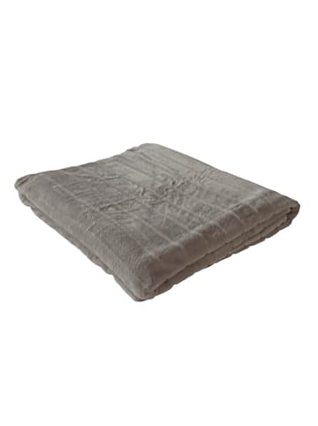 GMD Living Microfaser Kuscheldecke CASHMERE-NERZOPTIK in Farbe Silber