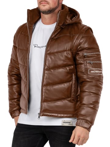 Reichstadt Herren Regular Fit Jacke Echtleder in Cognac