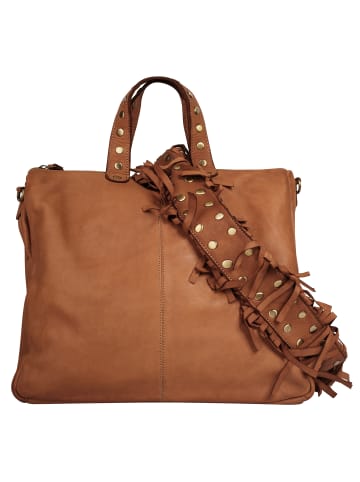 Samantha Look Umhängetasche echt Leder in cognac