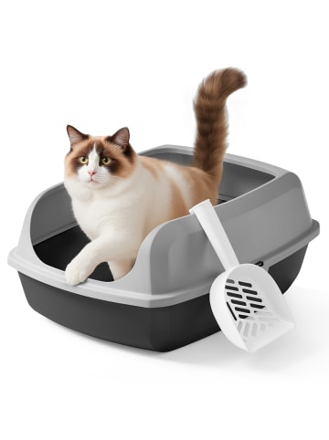 Feandrea Katzentoilette Boxal in Grau - (B)56 x (H)23.5 x (T)42 cm