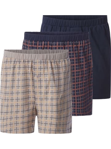 BABISTA 3er Pack Boxershorts VENZIANO in orange blau kariert