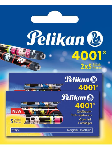 Pelikan Tintenpatrone 4001 Großraum GTP/F/5 königsblau Blister Inhalt 5 Stück