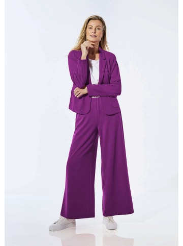 GOLDNER Kurzgröße: Jersey-Hose in aubergine