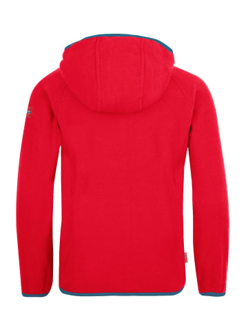 Trollkids Fleece Jacke "Sandefjord" in Rot/Petrol