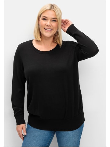 sheego Pullover in schwarz