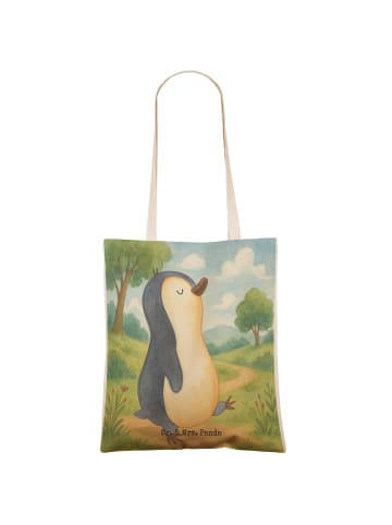 Mr. & Mrs. Panda Beuteltasche Pinguin mHerzieren Design ohne Sp... in Weiß