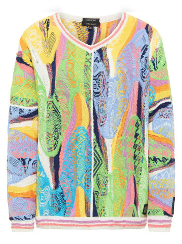 Carlo Colucci Jacquardpullover Curtoni in Weiß