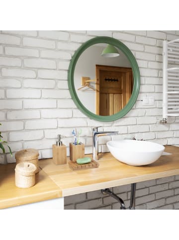 relaxdays 3x Badaccessoires-Set in Natur