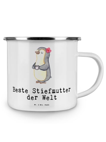 Mr. & Mrs. Panda Kaffeetasse Pinguin Beste Stiefmutter der Welt ... in Weiß