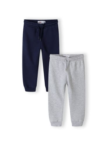 Minoti 2er-Set: Sweathosen 17FLEECE 103 in graumeliert