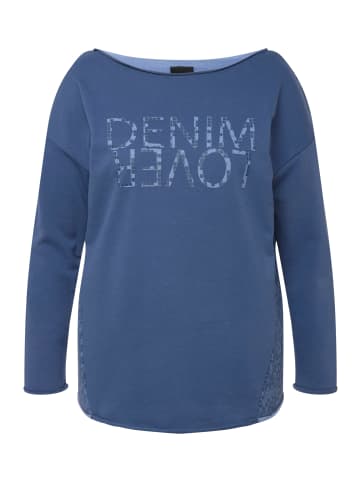 Ulla Popken Sweatshirt in helles segelblau