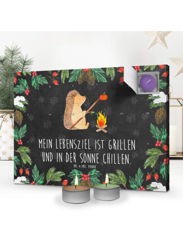 Mr. & Mrs. Panda Duftkerzen Adventskalender Igel Grillen mit Spruch in Kreidetafel