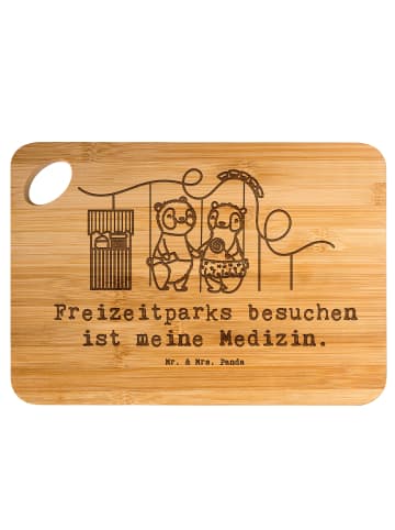 Mr. & Mrs. Panda Holzbrett Pandas Freizeitpark besuchen mit Spruch in Braun