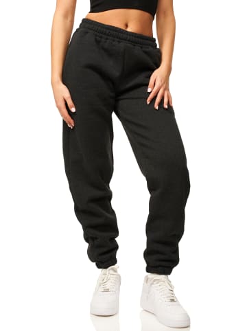 DAILY COTTON Jogginghose - im Straight-Fit als Lange Trainingshose Sweatpants in Dunkelgrau