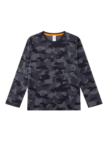 Sanetta Pyjama in Schwarz/Grau